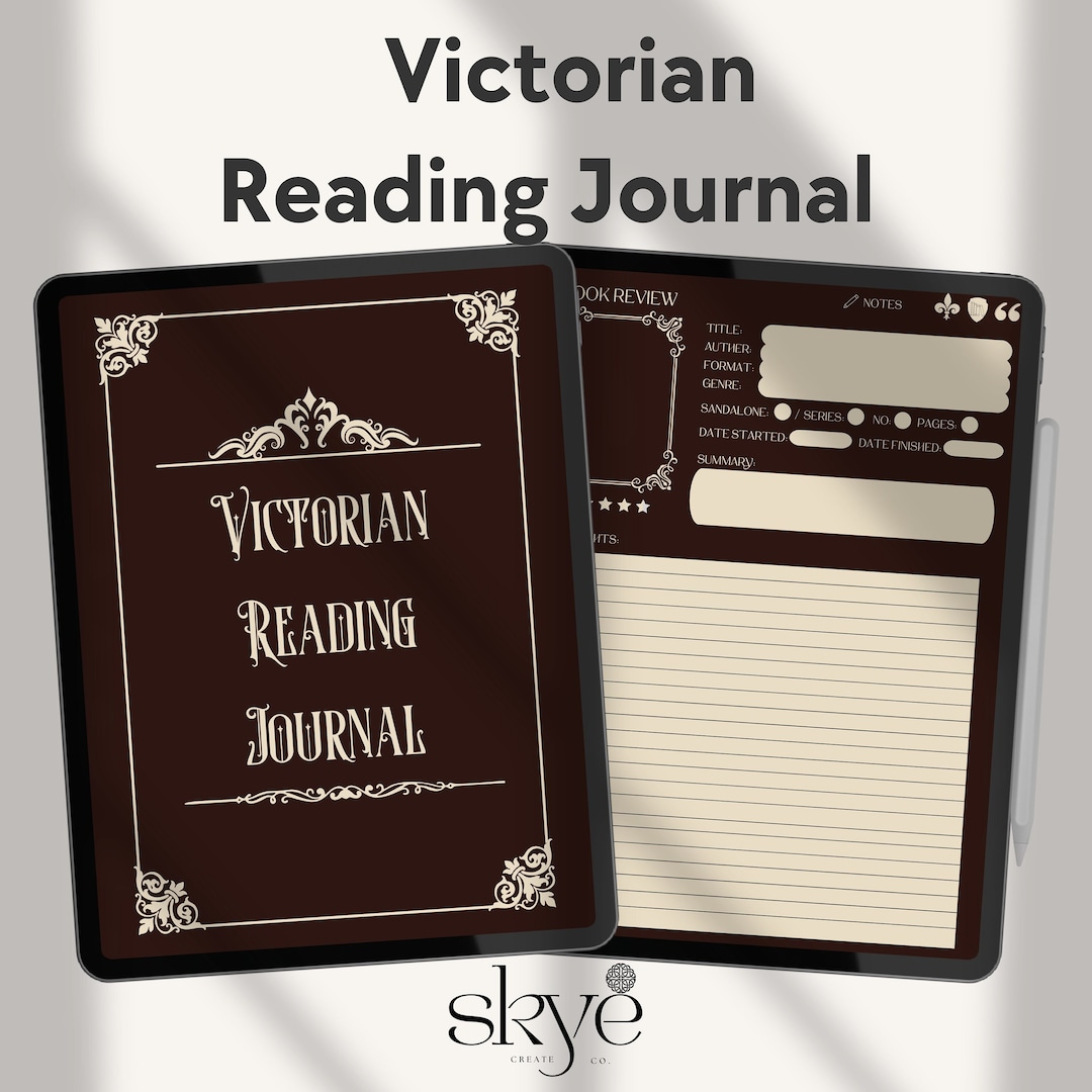 Victorian Reading Journal, Digital Reading Planner, Ipad,reading ...