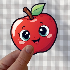 Smiling Apple Sticker