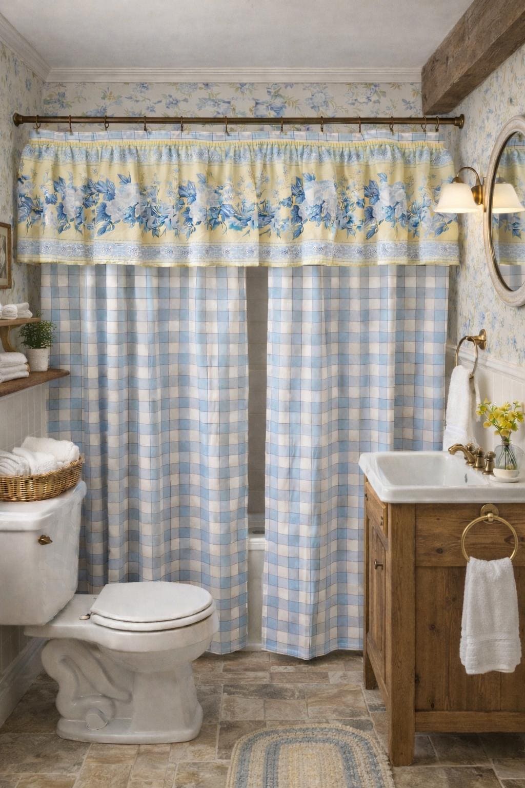 Rideau de douche antimoisissure, 12 anneaux rideau de douche intégrés