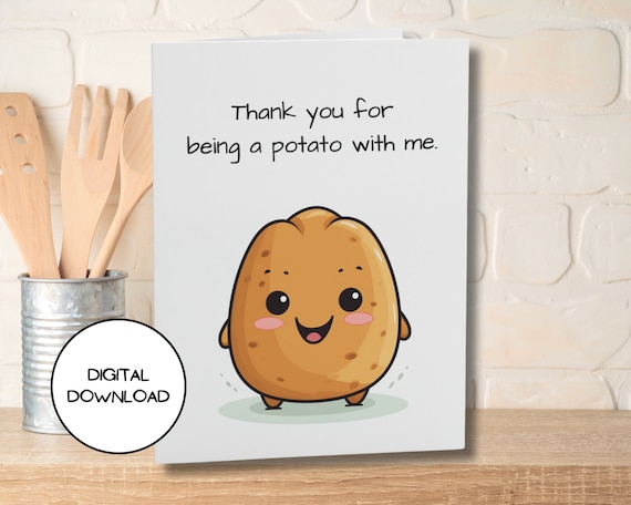Wee Blue Coo Haters Gonna Hate Potatoes Potate Funny Joke Hipster Birthday Sealed Greeting Card Plus Envelope Blank Inside - View #9