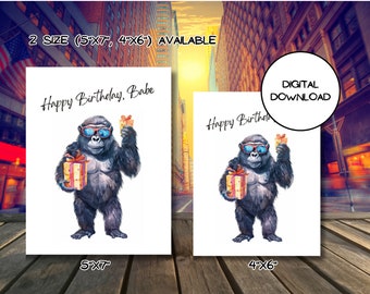 Biglietto Di Compleanno Divertente Con Gorilla Per Uomo - 'Non Posso Credere Che Anni Hai!' - FSC, Prodotto In Inghilterra - 2
