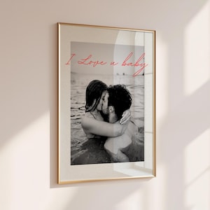 Dia dos Namorados Personalizado Casal Foto Modelo Preto e Branco Arte de Parede Presente Romântico Vintage Moderno Personalizado Amor Lembrança Presente de Dia dos Namorados