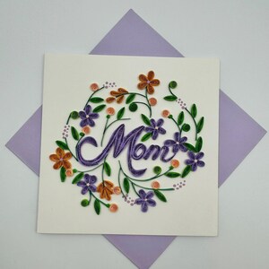 Cartão personalizado feito à mão para o dia das mães - presente exclusivo para a mãe, feliz dia das mães, cartão feito à mão personalizável