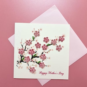 Tarjeta personalizada hecha a mano para el día de la madre: regalo único para mamá, saludo feliz del día de la madre, tarjeta hecha a mano personalizable