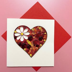 Carte de Saint-Valentin faite main - mot d'amour personnalisé pour lui ou elle - cadeau romantique personnalisable - carte de voeux unique
