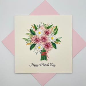 Tarjeta personalizada hecha a mano para el día de la madre: regalo único para mamá, saludo feliz del día de la madre, tarjeta hecha a mano personalizable