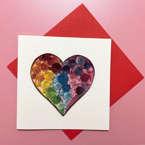 Carte de Saint-Valentin faite main - Mot d'amour personnalisé pour lui ou elle - Cadeau romantique personnalisable - Carte de voeux unique