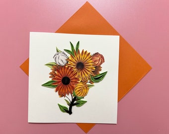 Handmade Sunflowers card