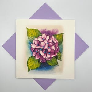Tarjeta de flores hecha a mano - Perfecta para cumpleaños, aniversarios y ocasiones especiales - Diseño único hecho a mano