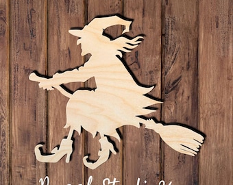 Spooky Flying Witch02-Halloween Yard Decor-Spooky Silhouette for Fall Decorating-Witch Silhouette for DIY Crafts-Party Props-Fall Decoration