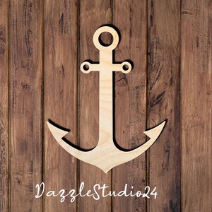Anchor 05DS Wood Cutout-Nautical Shapes for Crafts-DIY Signs-Coastal Decor-Beach Home Decor-Sea Deco-Sea Themed party-Navy Decor