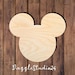 Mouse Head 009DS Wood Cut Out |personalized | Laser Cut | Home Decor ...