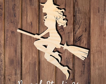 Witch flying 002DS-Halloween Yard Decor-Witch Silhouette for Fall Decorating-Witch Silhouette for DIY Crafts-Party Props-Fall Decoration