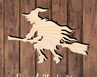 Spooky Flying Witch03-Halloween Yard Decor-Spooky Silhouette for Fall Decorating-Witch Silhouette for DIY Crafts-Party Props-Fall Decoration