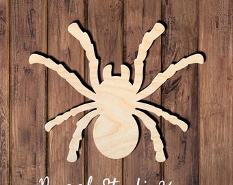 Wooden Spider Cutouts – DIY Halloween Craft Blanks, Paintable Spider and Tarantula Shapes for Wall Decor and Projects 2