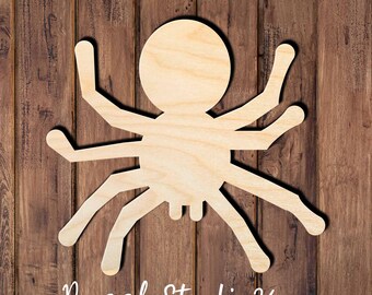 Wooden Spider Cutout – DIY Craft Blank for Halloween Decor, Unfinished Wood Spider Shape for Painting and Crafts 3