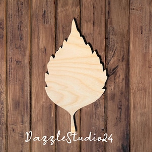 Leaf-Birch 008DS Wood cut out |Personalized | Laser cut | Home Decor | Gift |Crafts |DIY |Unfinished Wood |Many Sizes Available.