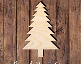 Christmas Tree 001DS Wood cut out |Personalized | Laser cut | Home Decor | Gift |Crafts |DIY |Unfinished Wood |Many Sizes Available.