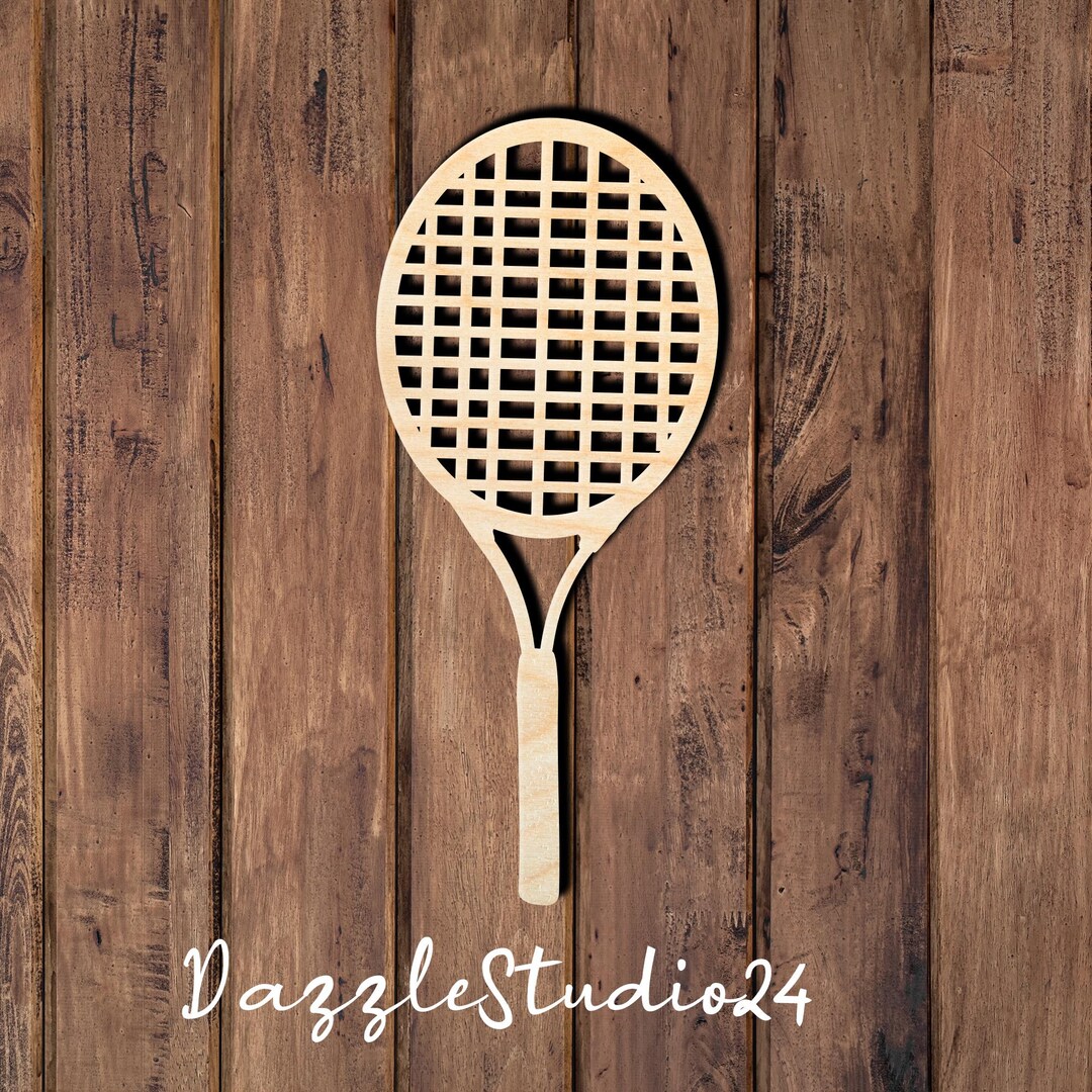 Tennis Racket Sign Custom Tennis Racket Wood Cutout| Tennis Wall Art| Sports Decor| Minimalist ...