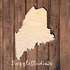 State Maine Home - Laser Cut Out Unfinished Wood Craft Shape STAT17 State Maine Home - Laser Cut Out Unfinished Wood Craft Shape STAT17