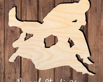 Jiu Jitsu Wood Cutout | Personalized Laser Cut Birch Plywood 06DS