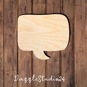 Thinking bubble 003DS Wood cut out |Personalized | Laser cut | Home Decor | Gift |Crafts |DIY |Unfinished Wood |Many Sizes Available.