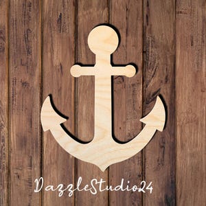 Anchor 01DS Wood Cutout-Nautical Shapes for Crafts-DIY Signs-Coastal Decor-Beach Home Decor-Sea Deco-Sea Themed party.