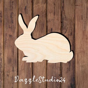 Bunny Rabbit 005DS Wood Cut Out |personalized | Laser Cut | Home