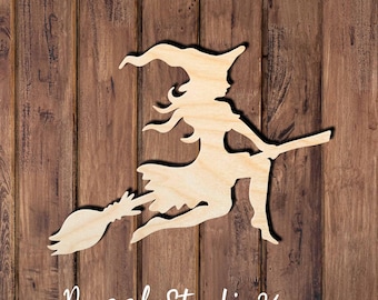 Flying Witch 01-Halloween Yard Decor-Witch Silhouette for Fall Decorating-Witch for DIY Crafts-Halloween Party Props-Fall Decoration