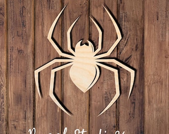 Pointed-Leg Wooden Spider Cutout – Scary DIY Halloween Decoration Blank for Crafts & Signs 5