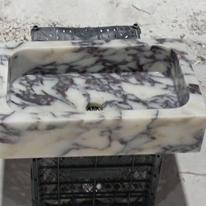 Calacatta Viola Waschbecken Calacatta Viola Waschbecken, Badezimmer Waschbecken, Badezimmer Dekor, Marmor Waschbecken, Waschtisch, Gästeglasur im Badezimmer, Marmor Waschbecken