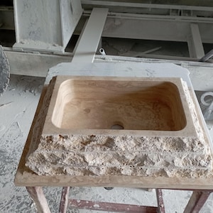 Ready To Ship, Travertine Sink, Special Order Travertine Sink, Bathroom Sink, Bathroom Decor, Marble Sink, Vanity Sink, Powder Room Sink
