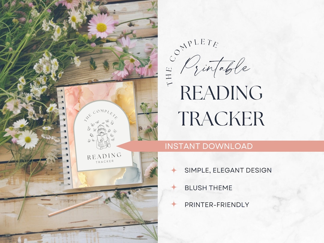 Printable Reading Tracker Journal | Reading Journal Bundle | Book ...