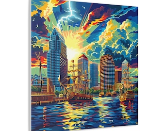 Tampa Florida Gasparilla Art - Canvas Gallery Wraps