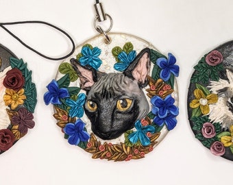 Custom Clay Pet Portraits || Handmade Pet Ornaments || Hangable Pet Portraits