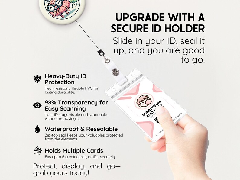 Funny Brain Badge Reel: Neurology Nurse Gift, Quirky Neuro Science image 7