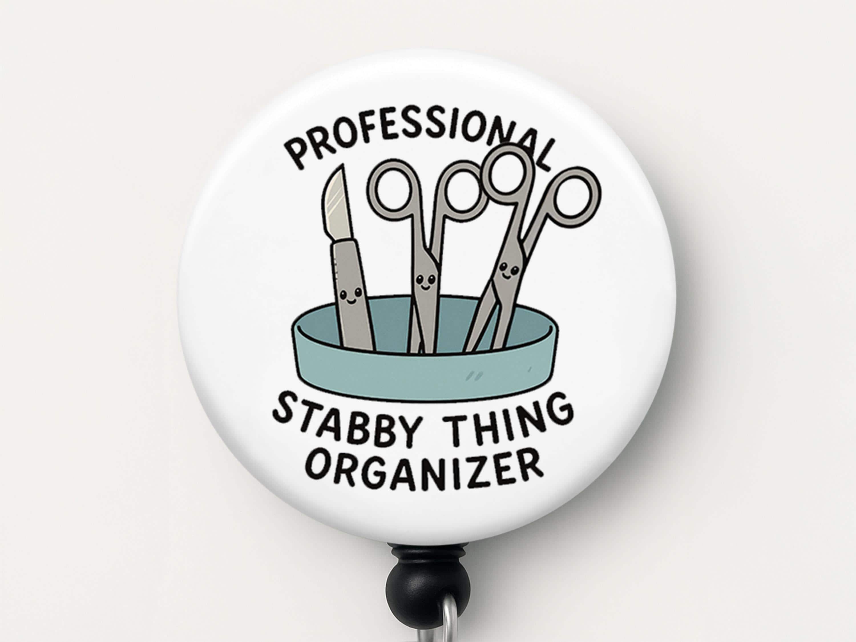 Funny Surgical Badge Reel, Surgical Tech Gift, Funny OR Badge Reel, Operating Room Nurse Gifts, Retractable Medical ID Badge Holder