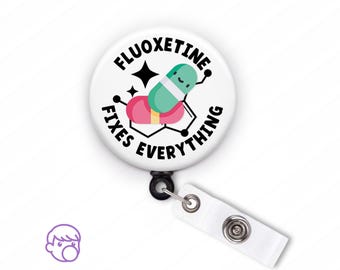 Funny Psych Nurse Badge Reel: Serotonin Mental Health Gift