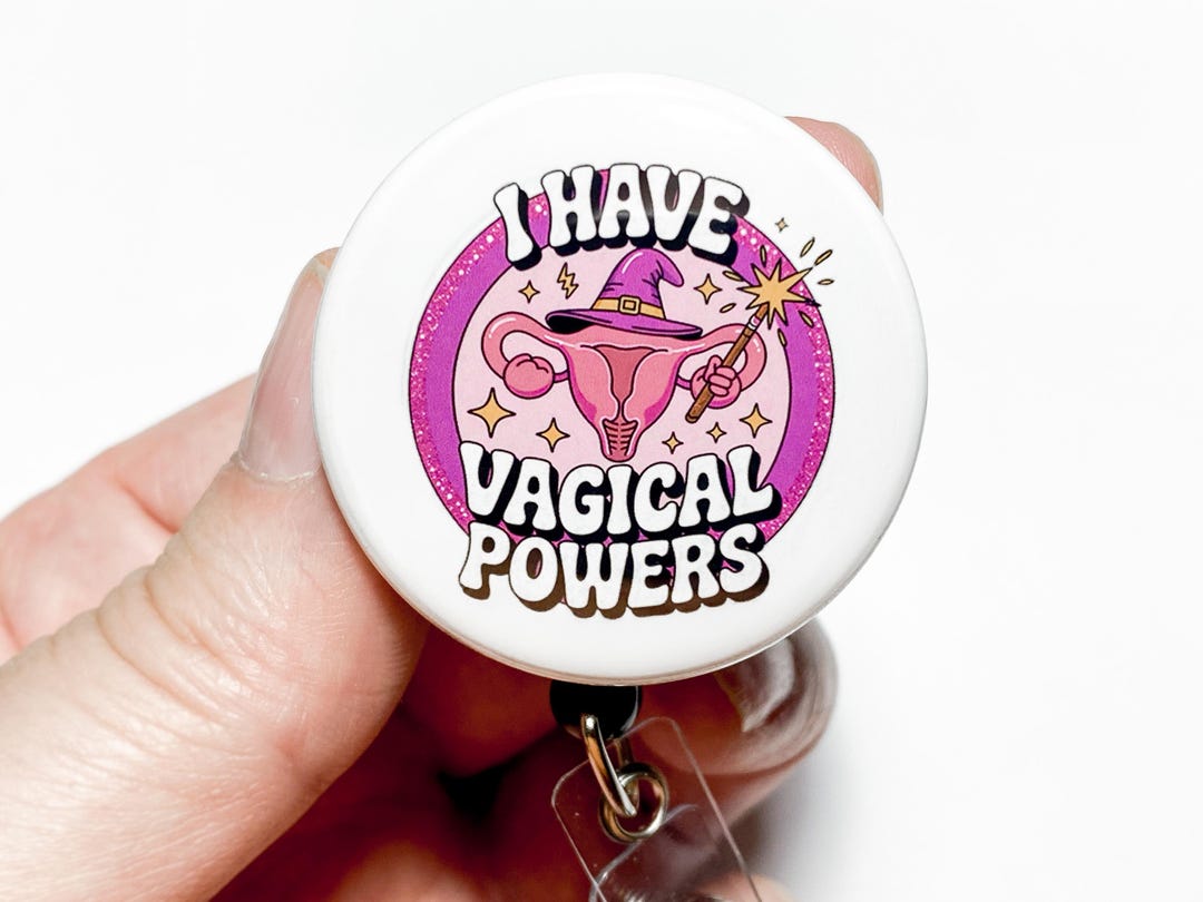 Funny OBGYN Badge Reel: Cute Gynecology Badge Holder, Labor & Delivery ...