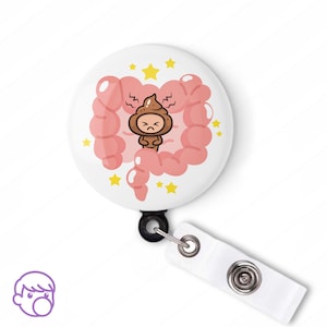 GI Doctor Badge Reel, Gastroenterology Gift, Funny Medical Badge Holder, Nurse Accessory