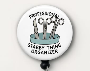 Funny Surgical Badge Reel: OR Nurse Gift, Scrub Tech ID Holder