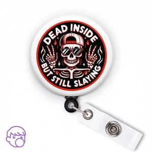 Funny Skeleton Badge Reel for X-Ray and Rad Techs, Great Gift for Radiology Nurses and Men in Radiology