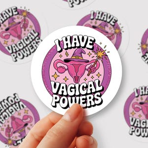 Feminist Uterus Sticker, Witchy Gynecology Decal, Body Positivity Vinyl Laptop Sticker