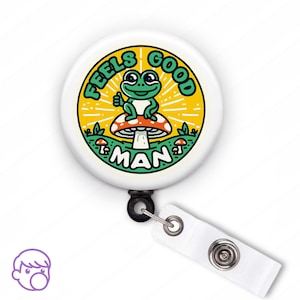 Funny Frog Badge Reel: Retractable Nurse Badge Holder