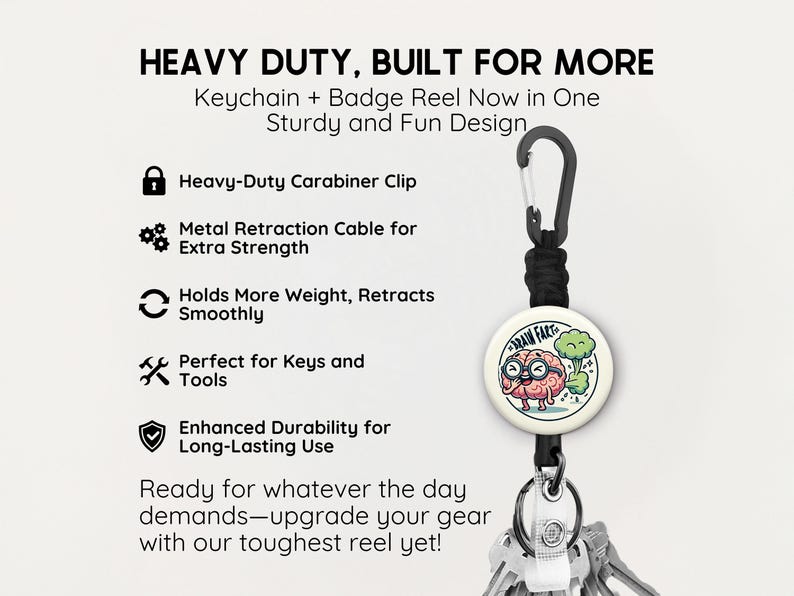 Funny Brain Badge Reel: Neurology Nurse Gift, Quirky Neuro Science image 6