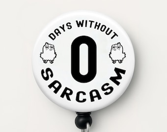 Funny Sarcastic Nurse Badge Reel: Snarky RN ID Holder
