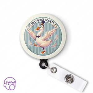 Silly Goose Badge Reel: Handmade Retractable ID Holder