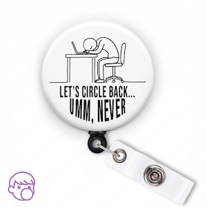Funny Office Badge Reel: Sarcastic Work ID Holder