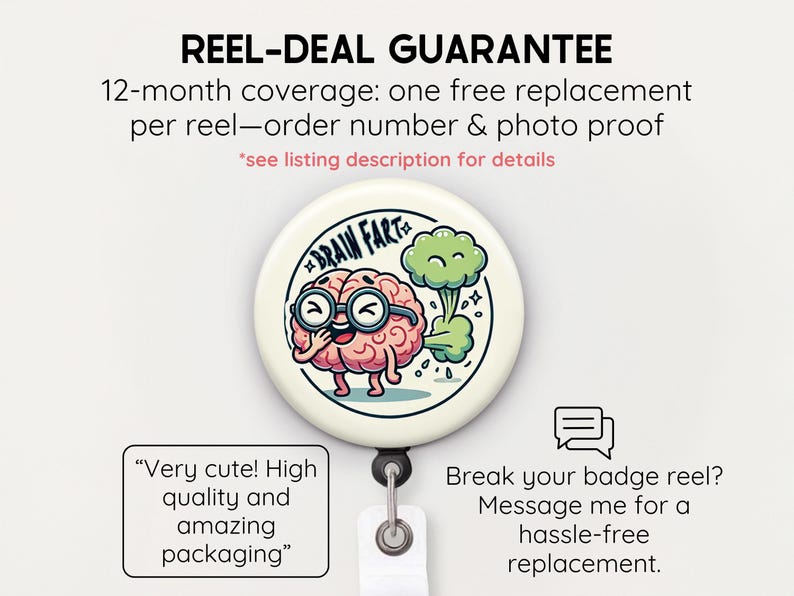 Funny Brain Badge Reel: Neurology Nurse Gift, Quirky Neuro Science image 10