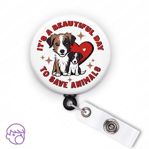 Dog Badge Reel: Vet Tech Gift, Animal Clinic Accessory